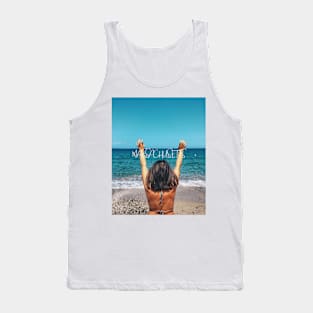 massachusetts - Best beach travel tshirt Tank Top